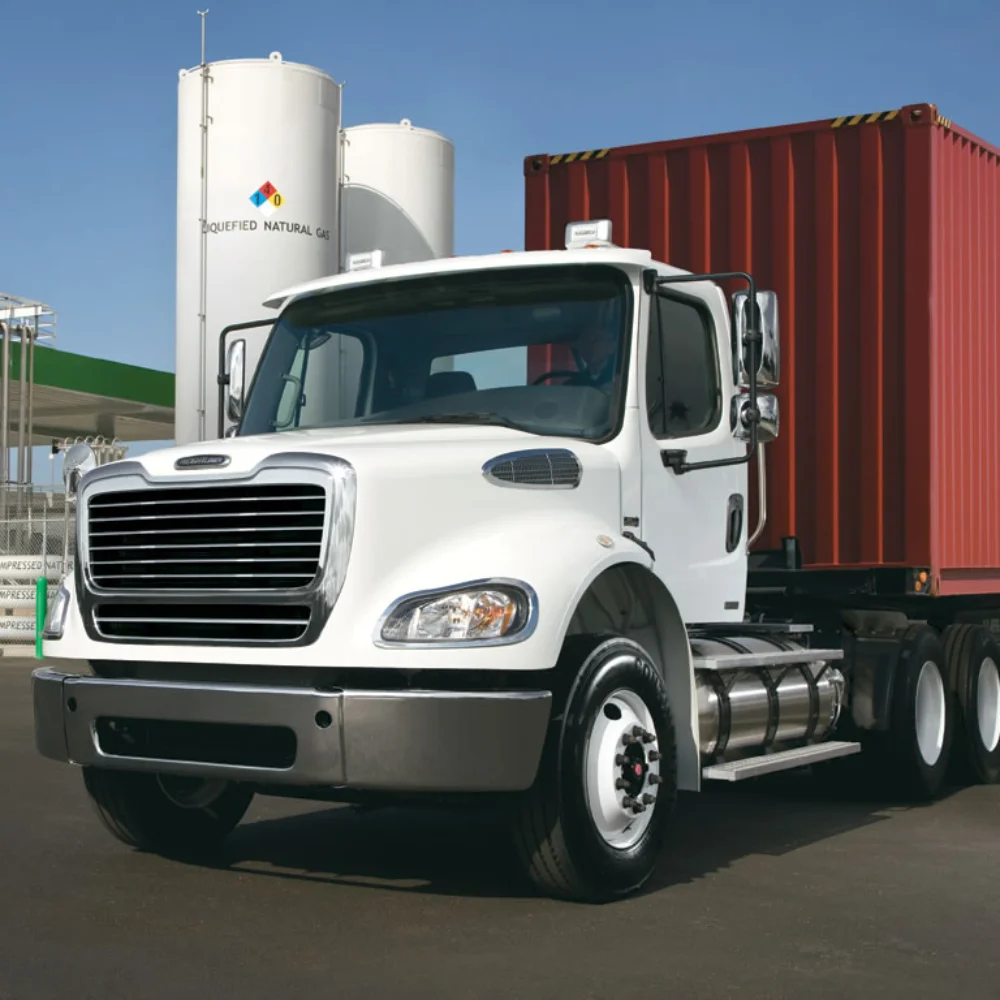 Freightliner m2112 natural gas with sea can box